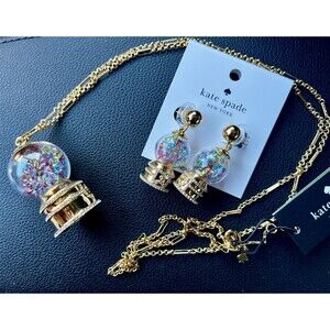 Kate Spade Gum Ball Candy Machine Necklace & Earrings Novelty treat Yourself NWT